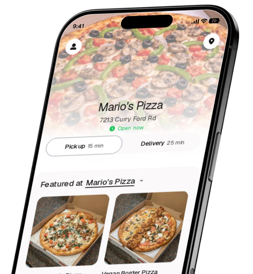 Mario's Pizza app preview