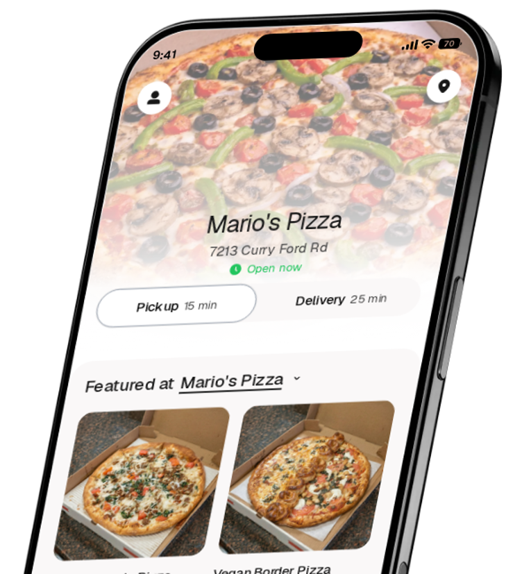 Mario's Pizza app preview